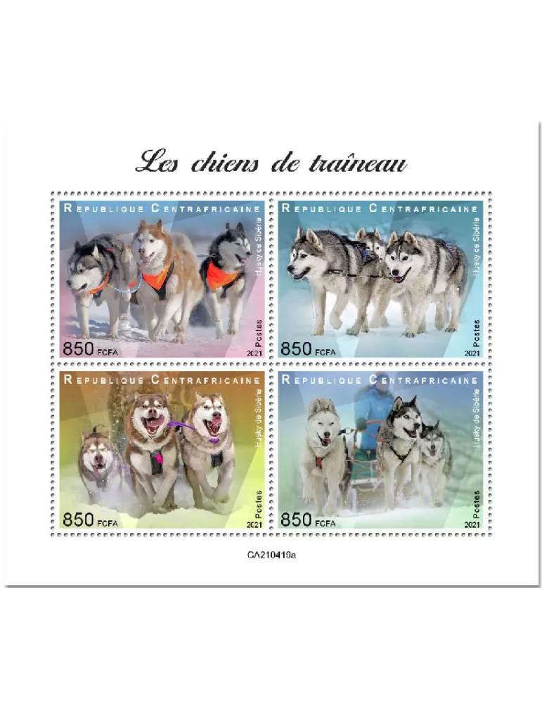 n° 8097/8100  - Timbre CENTRAFRIQUE Poste