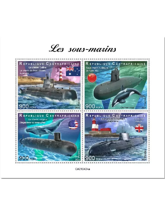 n° 8117/8120  - Timbre CENTRAFRIQUE Poste