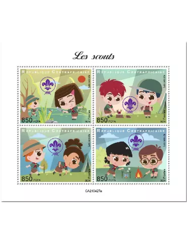 n° 8129/8132  - Timbre CENTRAFRIQUE Poste