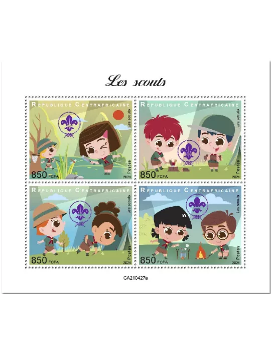 n° 8129/8132  - Timbre CENTRAFRIQUE Poste