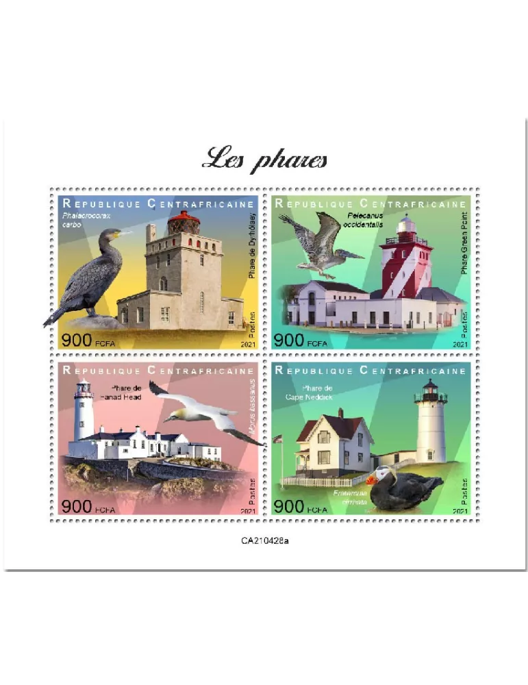 n° 8133/8136  - Timbre CENTRAFRIQUE Poste