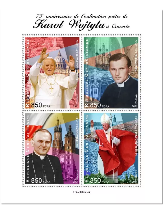 n° 8137/8140  - Timbre CENTRAFRIQUE Poste