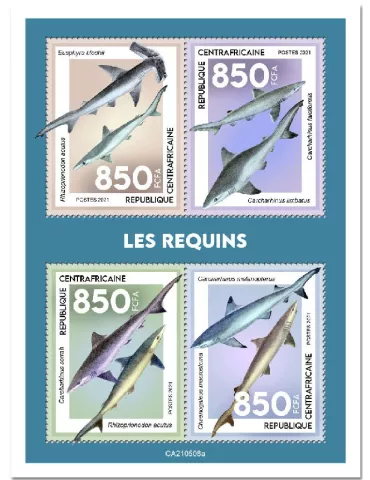 n° 8217/8220  - Timbre CENTRAFRIQUE Poste