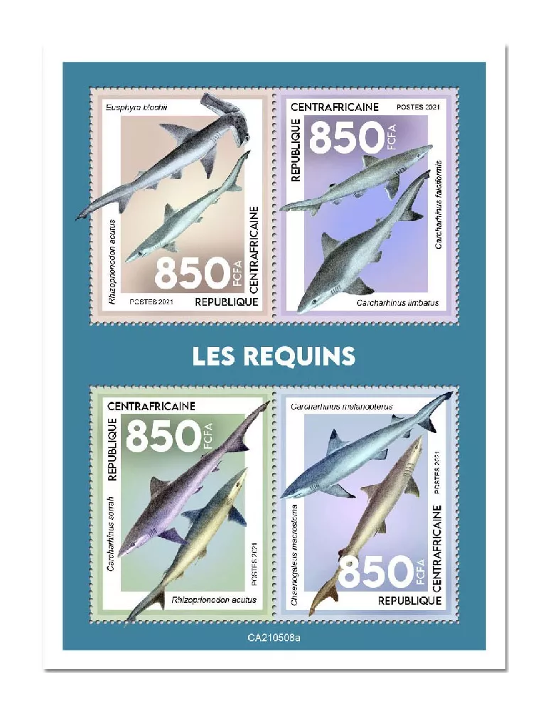 n° 8217/8220  - Timbre CENTRAFRIQUE Poste