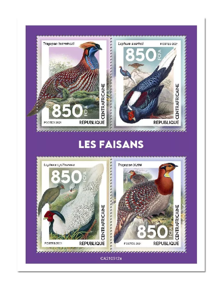 n° 8233/8236  - Timbre CENTRAFRIQUE Poste