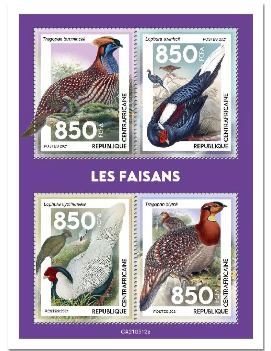 n° 8233/8236  - Timbre CENTRAFRIQUE Poste