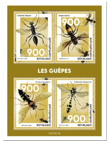 n° 8245/8248  - Timbre CENTRAFRIQUE Poste