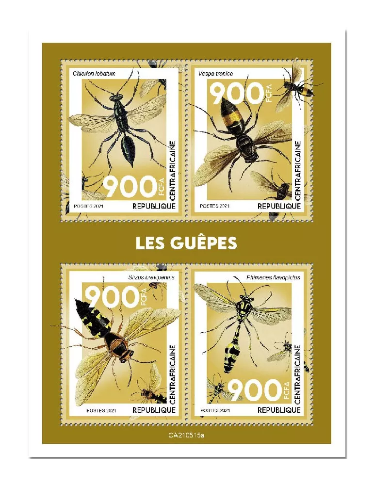 n° 8245/8248  - Timbre CENTRAFRIQUE Poste
