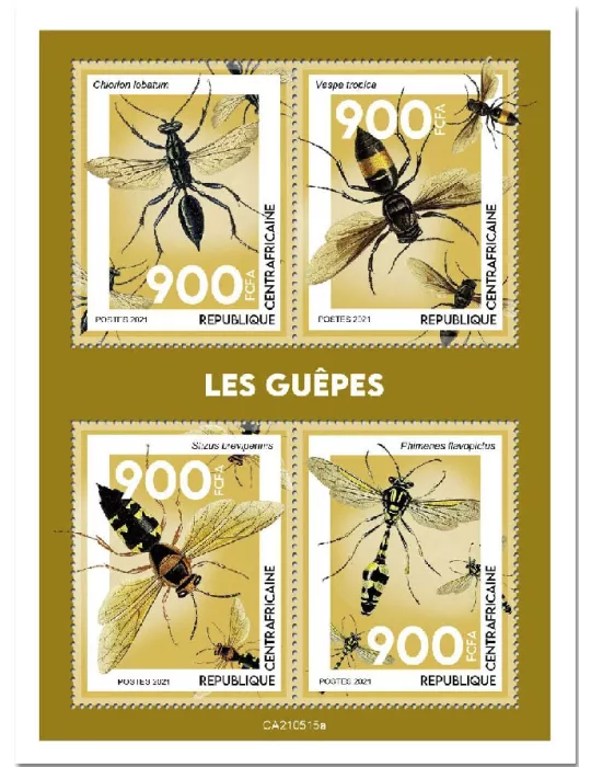 n° 8245/8248  - Timbre CENTRAFRIQUE Poste