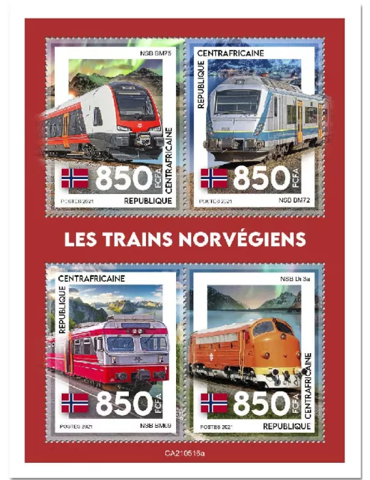n° 8249/8252  - Timbre CENTRAFRIQUE Poste