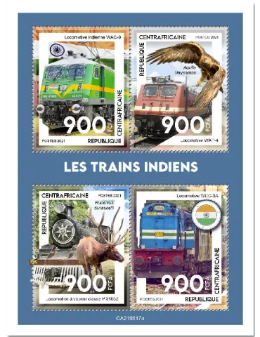 n° 8253/8256  - Timbre CENTRAFRIQUE Poste