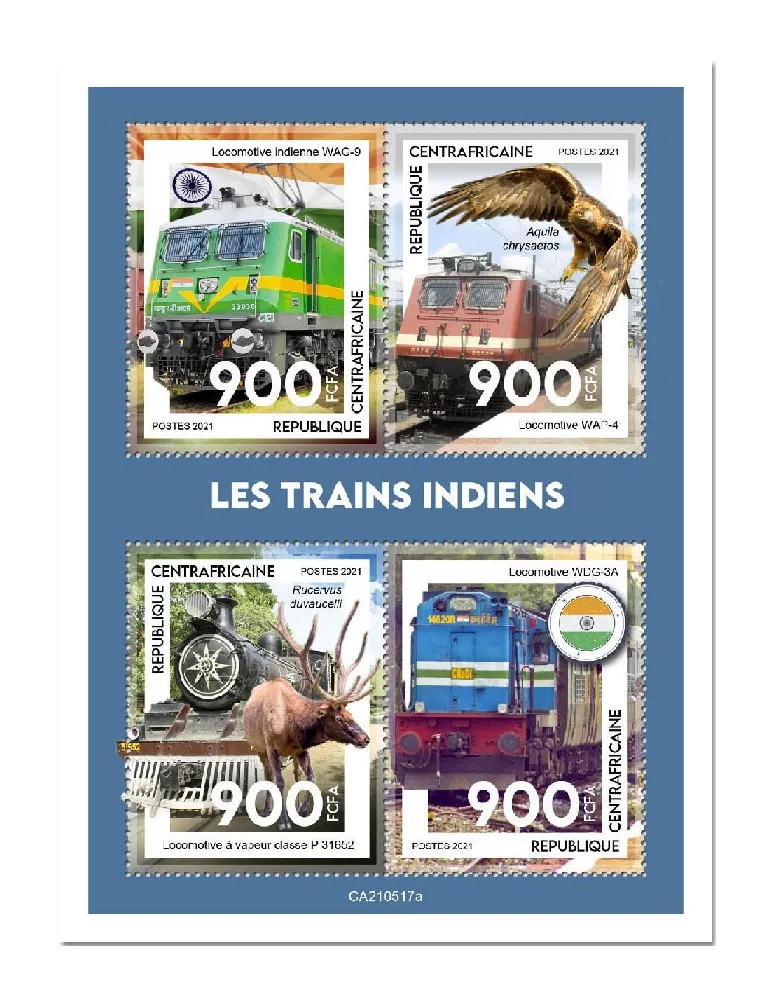 n° 8253/8256  - Timbre CENTRAFRIQUE Poste