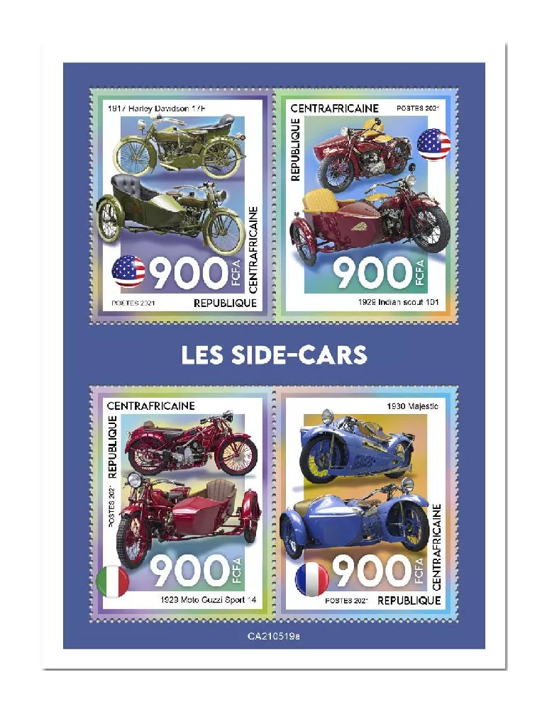 n° 8261/8264  - Timbre CENTRAFRIQUE Poste