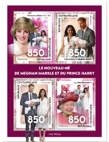 n° 8265/8268  - Timbre CENTRAFRIQUE Poste