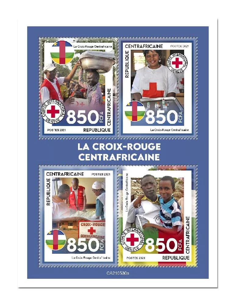 n° 8295/8298  - Timbre CENTRAFRIQUE Poste