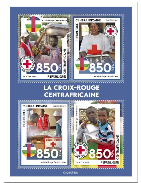 n° 8295/8298  - Timbre CENTRAFRIQUE Poste