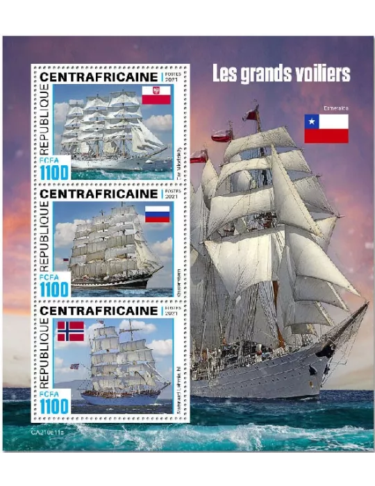 n° 8336/8338  - Timbre CENTRAFRIQUE Poste