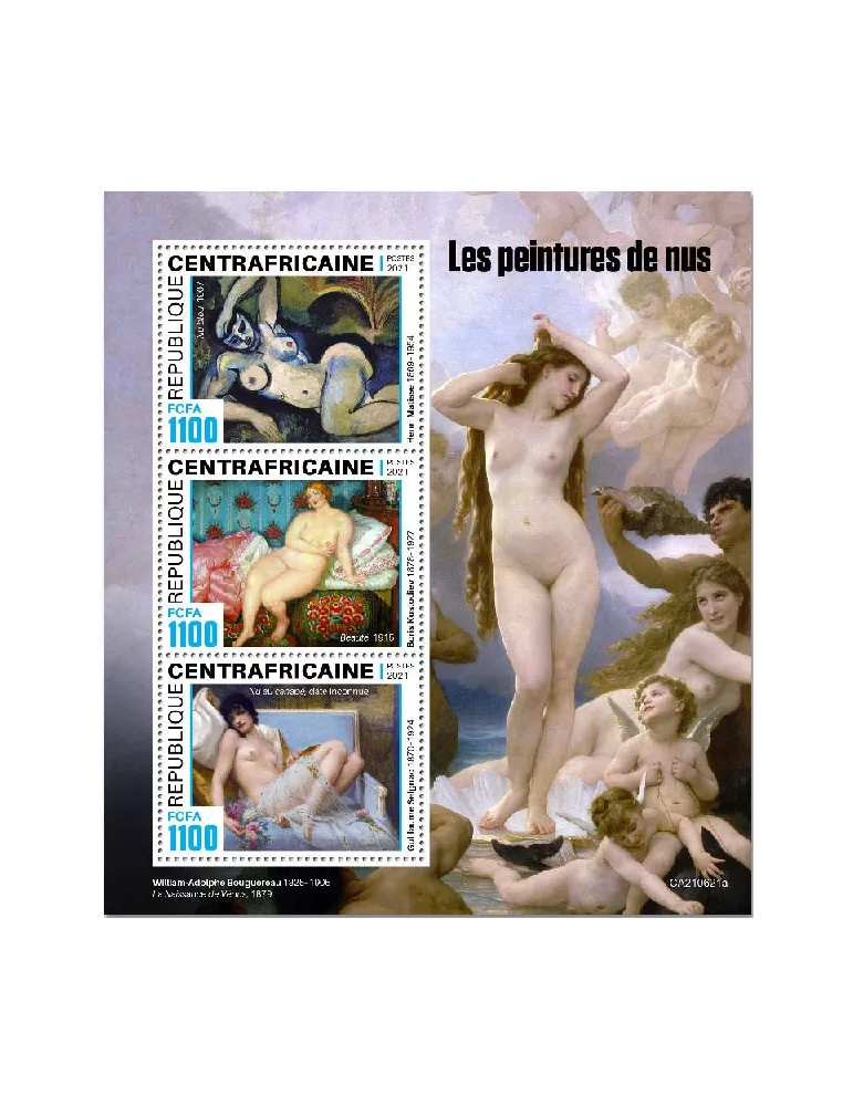 n° 8367/8369  - Timbre CENTRAFRIQUE Poste