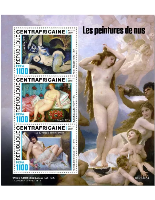 n° 8367/8369  - Timbre CENTRAFRIQUE Poste