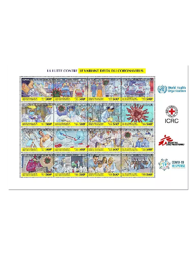 n° 8394/8409  - Timbre CENTRAFRIQUE Poste