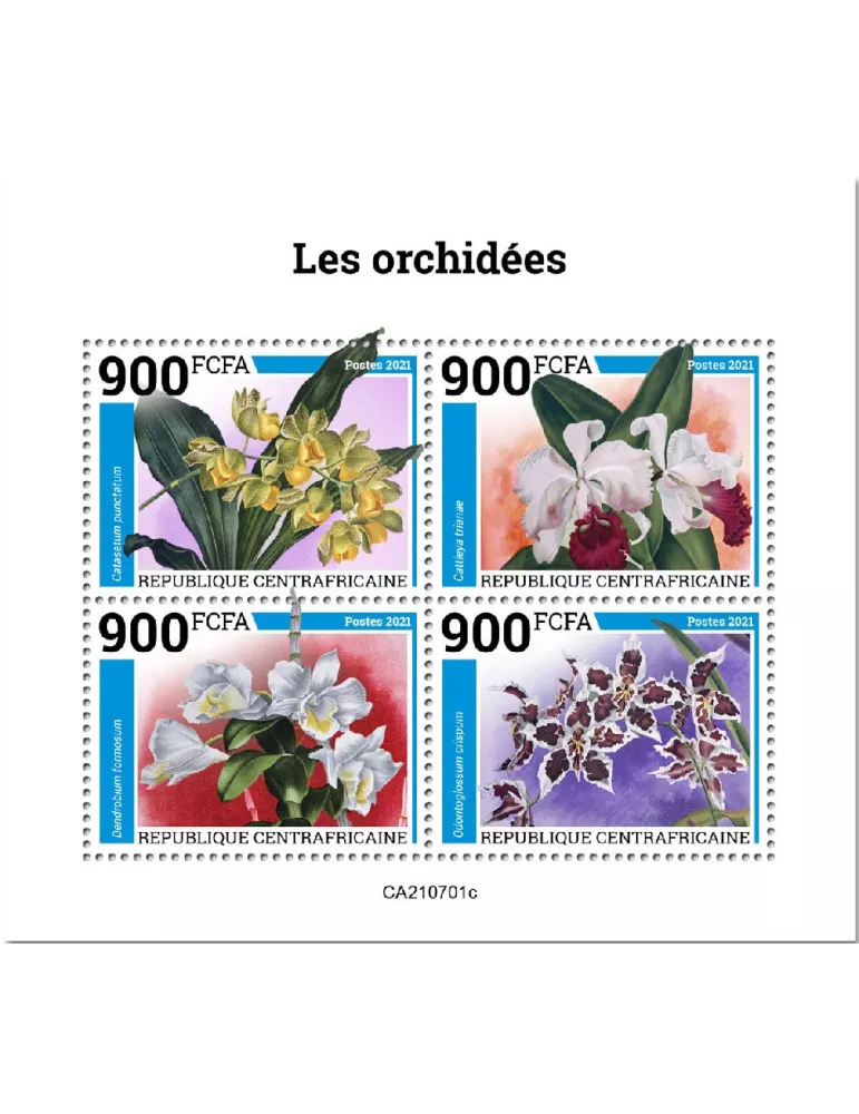 n° 8433A/8436A  - Timbre CENTRAFRIQUE Poste