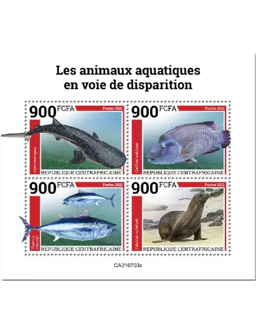 n° 8441A/8444A  - Timbre CENTRAFRIQUE Poste