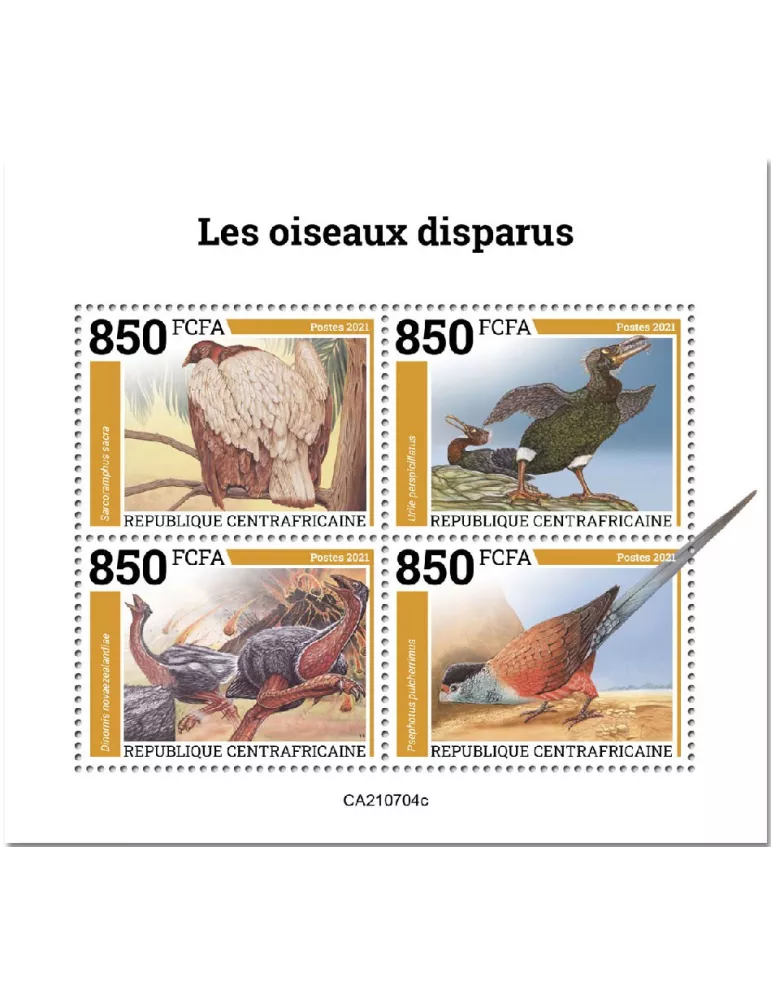 n° 8445A/8448A  - Timbre CENTRAFRIQUE Poste