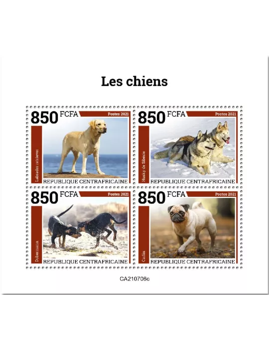 n° 8453A/8456A  - Timbre CENTRAFRIQUE Poste