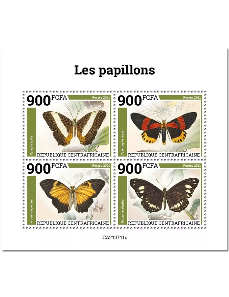 n° 8473A/8476A  - Timbre CENTRAFRIQUE Poste