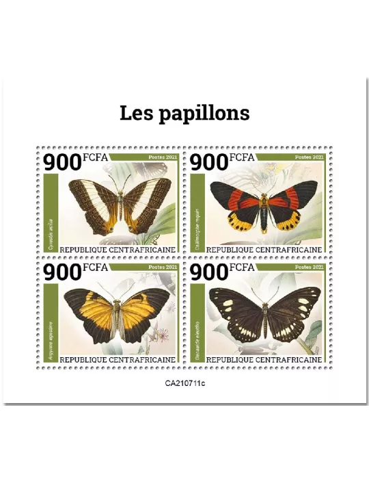 n° 8473A/8476A  - Timbre CENTRAFRIQUE Poste
