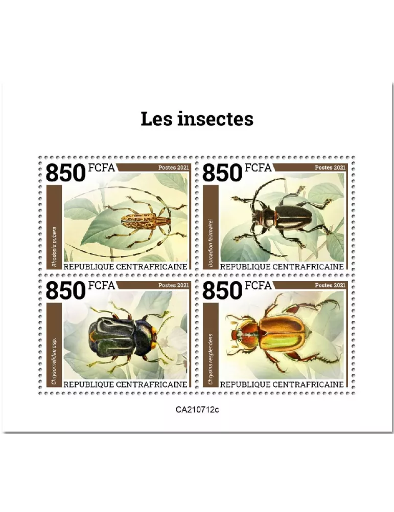 n° 8477A/8480A  - Timbre CENTRAFRIQUE Poste