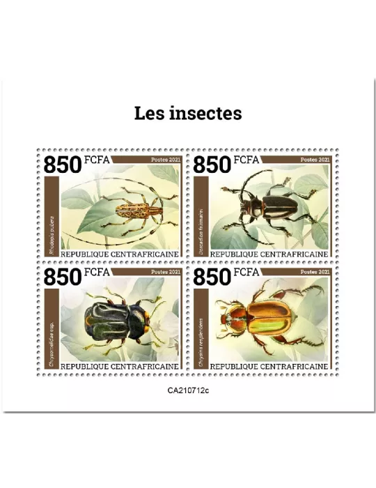n° 8477A/8480A  - Timbre CENTRAFRIQUE Poste