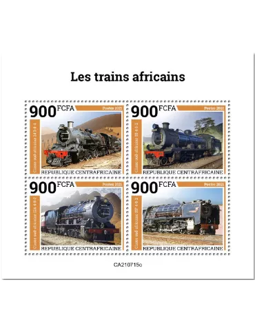 n° 8489A/8492A  - Timbre CENTRAFRIQUE Poste
