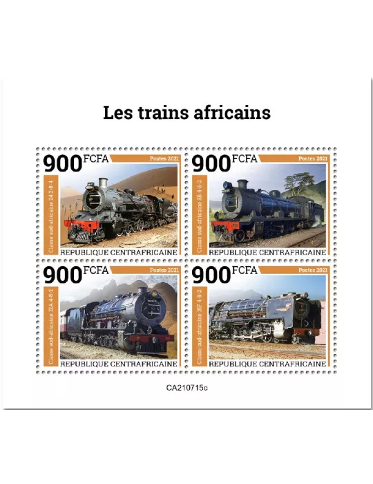 n° 8489A/8492A  - Timbre CENTRAFRIQUE Poste