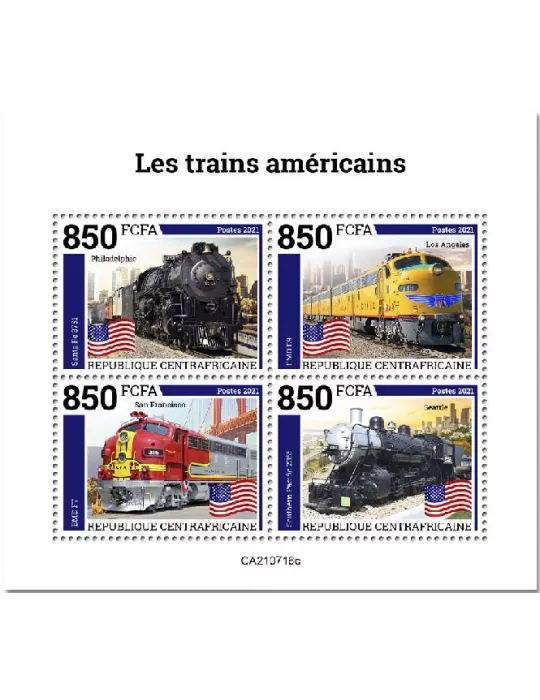 n° 8493A/8496A  - Timbre CENTRAFRIQUE Poste
