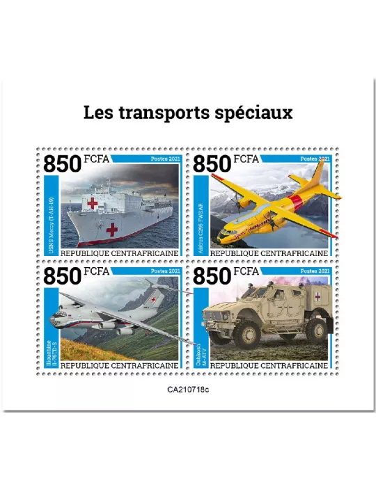n° 8501A/8504A  - Timbre CENTRAFRIQUE Poste