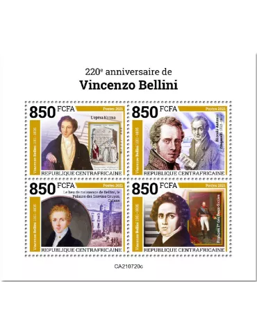 n° 8509A/8512A  - Timbre CENTRAFRIQUE Poste