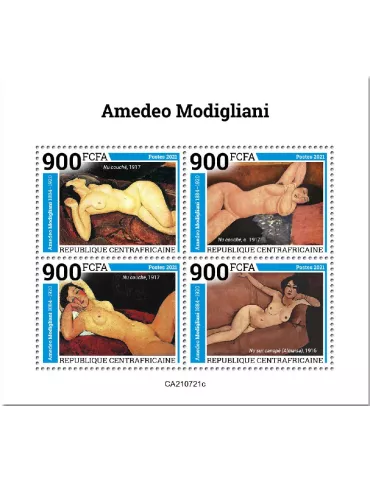 n° 8513A/8516A  - Timbre CENTRAFRIQUE Poste