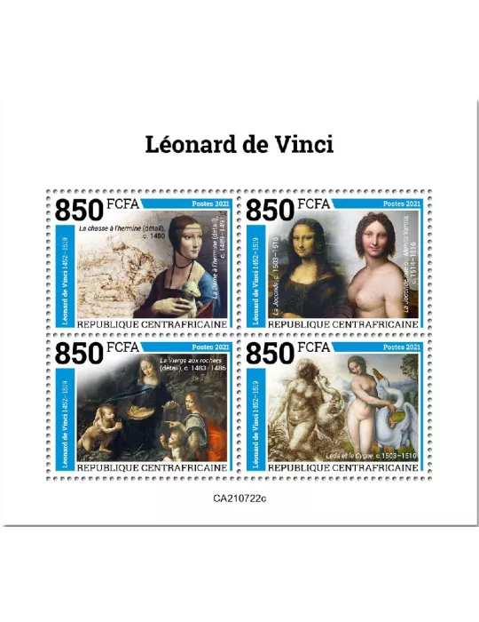 n° 8517A/8520A  - Timbre CENTRAFRIQUE Poste
