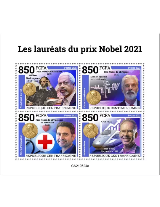 n° 8525A/8528A  - Timbre CENTRAFRIQUE Poste