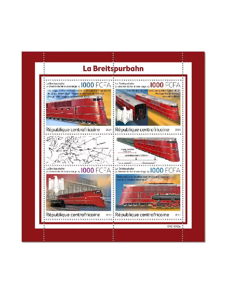 n° 8719/8722  - Timbre CENTRAFRIQUE Poste