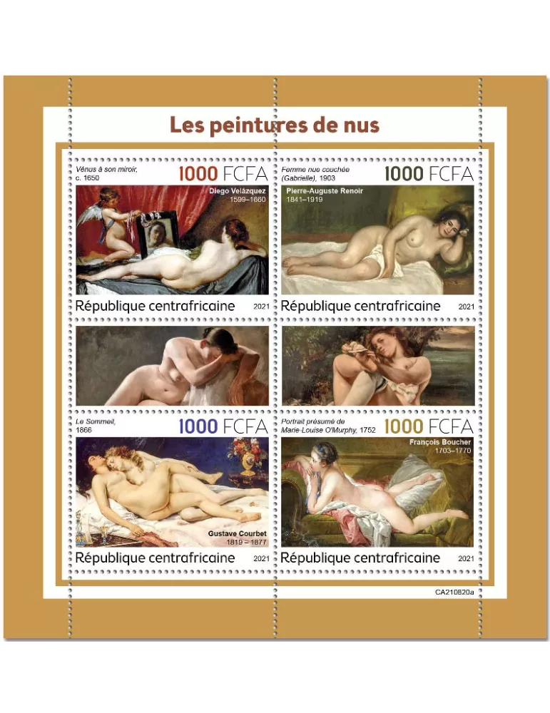 n° 8751/8754  - Timbre CENTRAFRIQUE Poste
