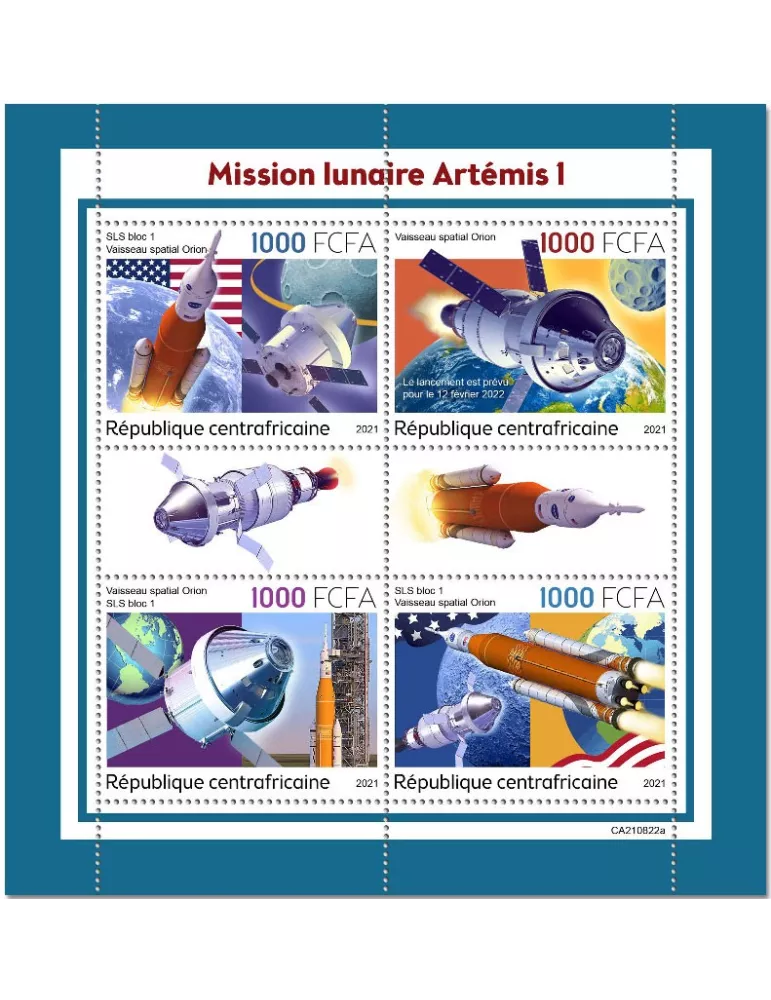 n° 8759/8762  - Timbre CENTRAFRIQUE Poste