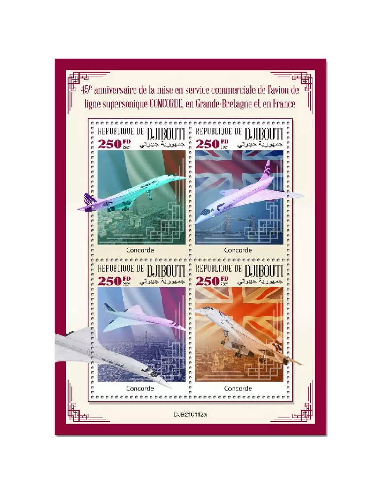 n° 3417/3420  - Timbre DJIBOUTI Poste