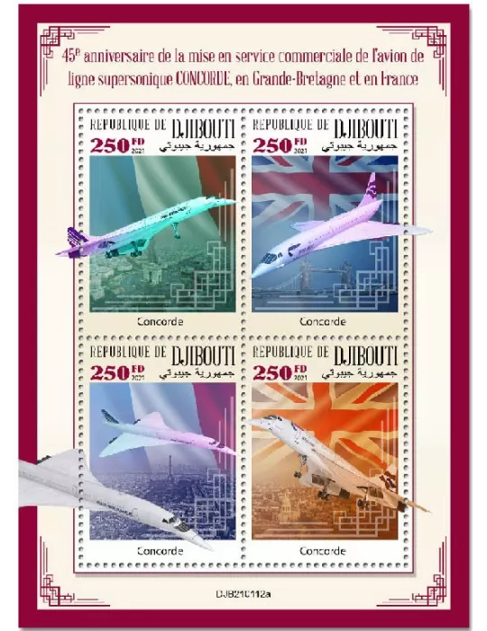 n° 3417/3420  - Timbre DJIBOUTI Poste