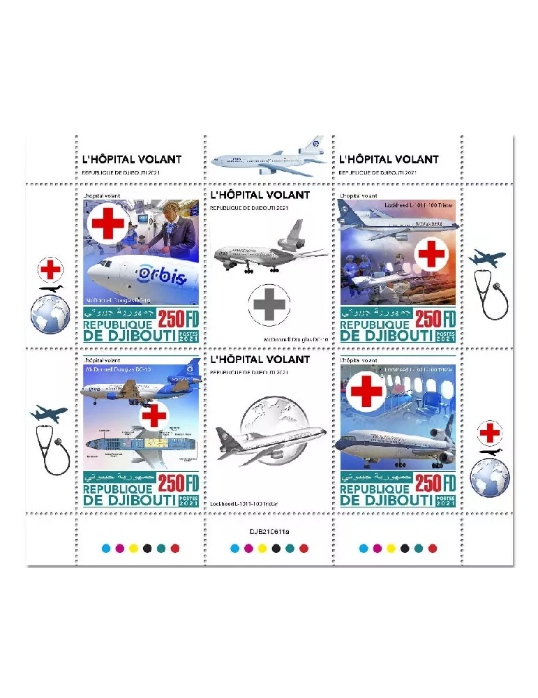 n° 3797/3800  - Timbre DJIBOUTI Poste
