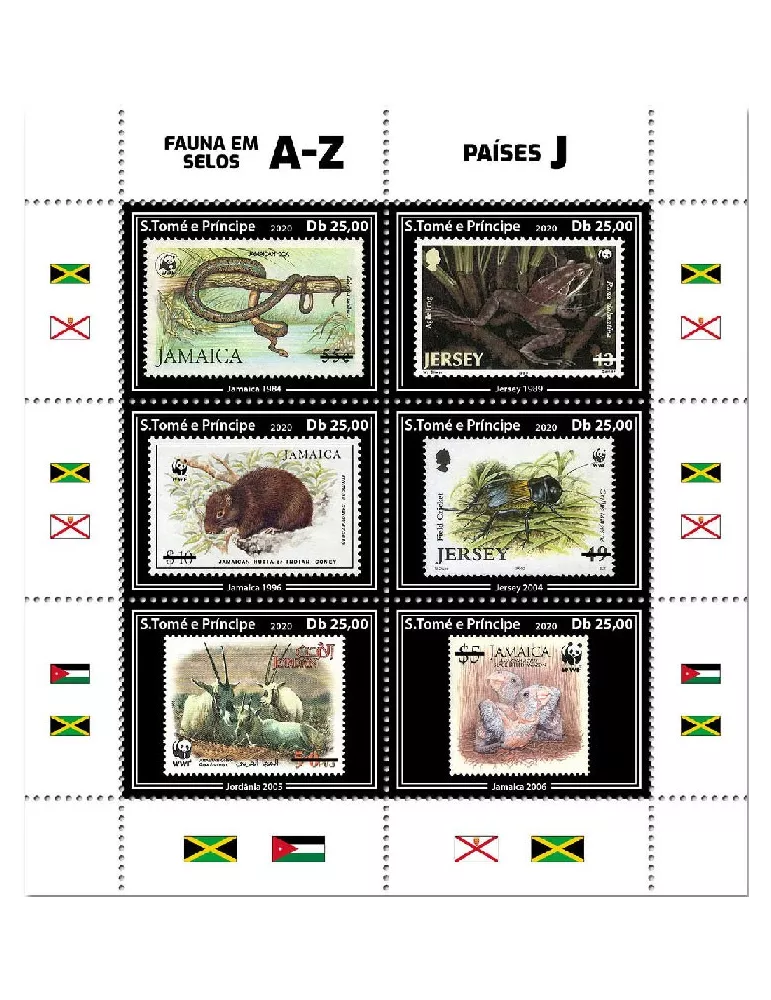 n° 7152/7157  - Timbre SAINT-THOMAS ET PRINCE Poste