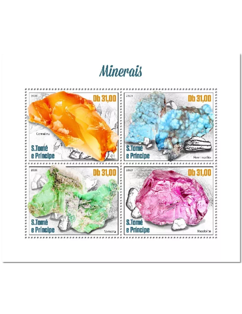 n° 7253/7256  - Timbre SAINT-THOMAS ET PRINCE Poste
