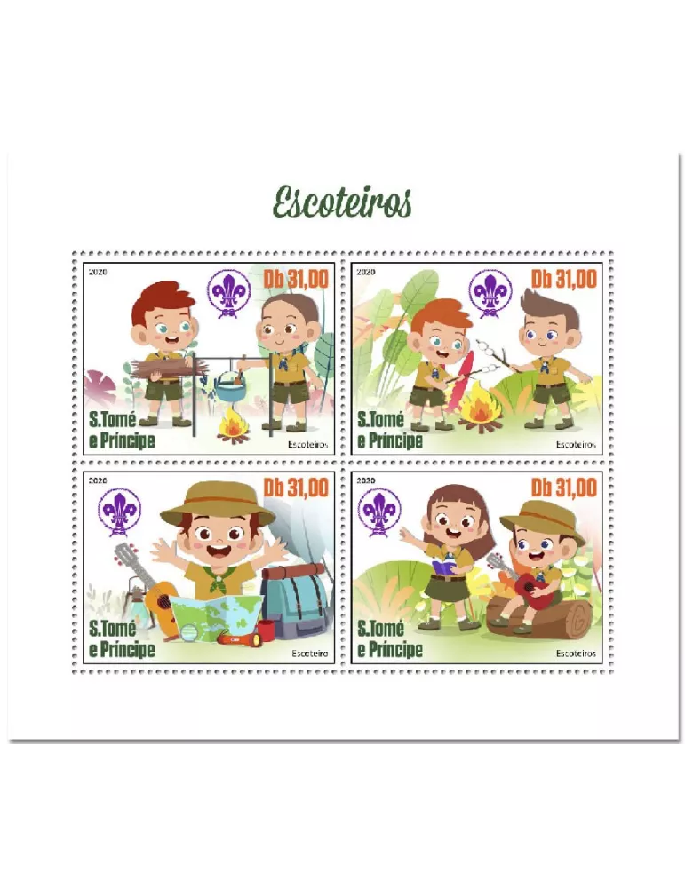 n° 7305/7308  - Timbre SAINT-THOMAS ET PRINCE Poste