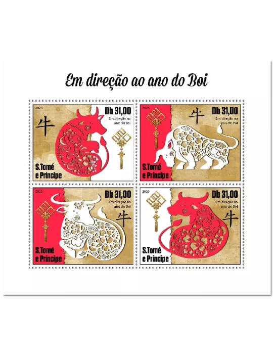 n° 7345/7348  - Timbre SAINT-THOMAS ET PRINCE Poste